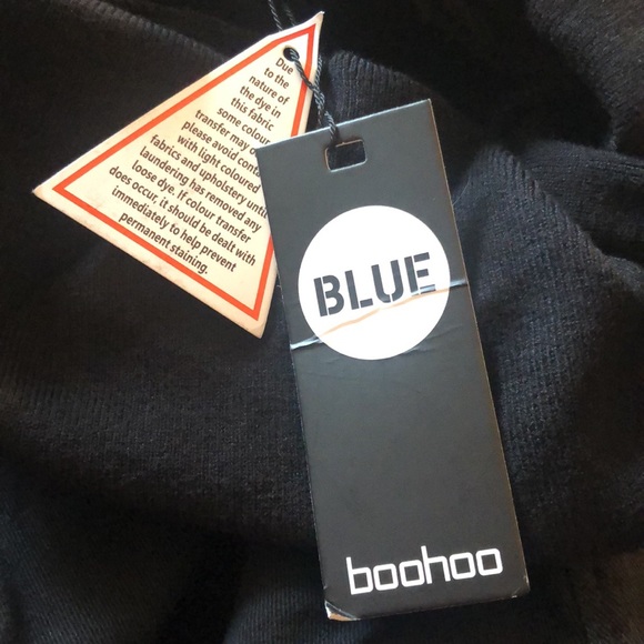 NWT BooHoo Blue Maternity Distressed Over The Bump Skinny Jeans  Size 6 - Picture 4 of 16